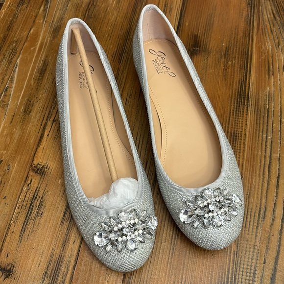 1650~All- Over Jewels Nappa Cut-Ot Ballet Flat main image 0